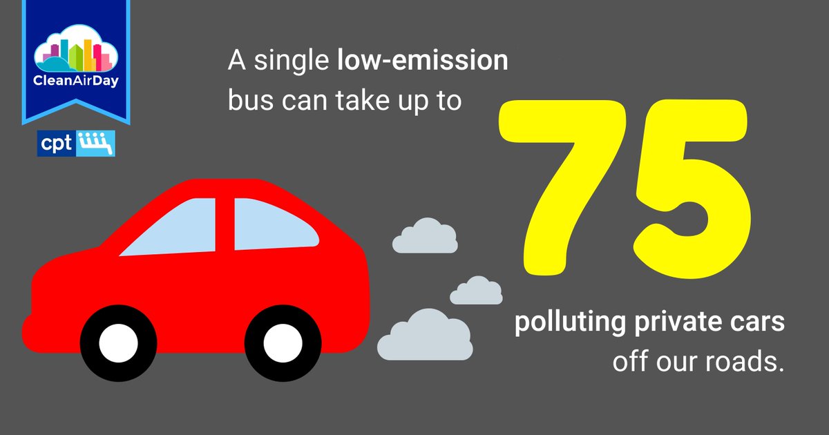 A single Iow-emission bus can take up to 75 polluting private cars off our roads