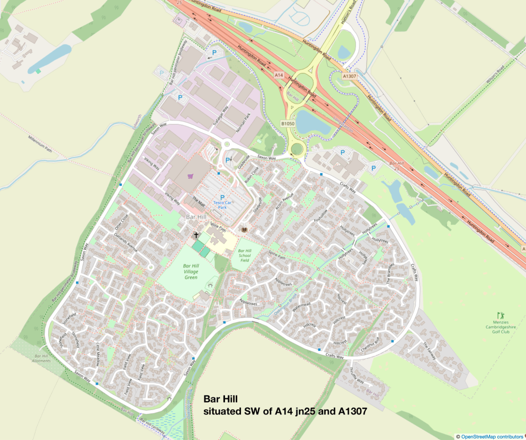 Map of Bar Hill
